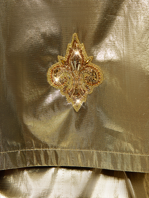 Gold Silk & Lurex Trench Coat, 3