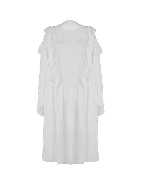 White Ruffled Mini Dress , 2