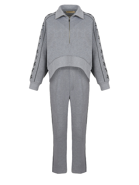Grey Embroidered Jersey Suit, 1