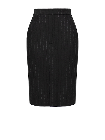 Black striped midi skirt, 1