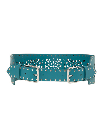 Turquoise Leather Belt, 1
