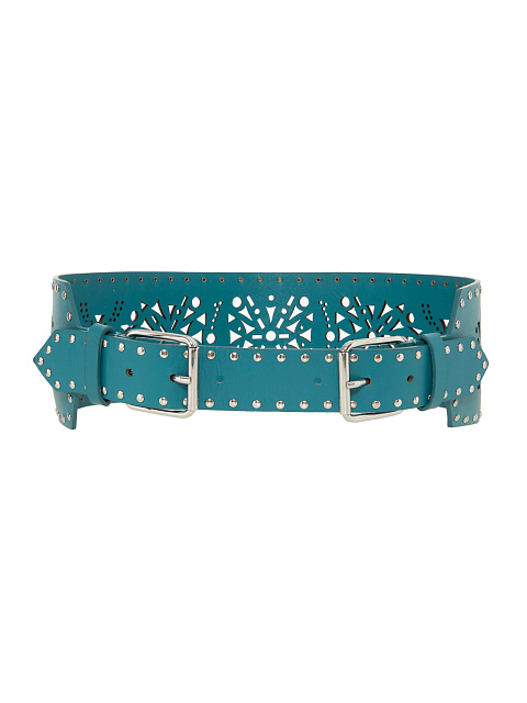 Turquoise Leather Belt, 1
