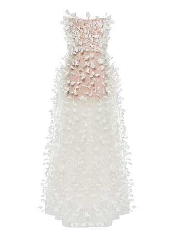 White feather maxi dress, 1