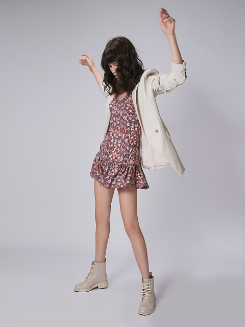 White Faux Leather Double-Breasted Jacket, 4