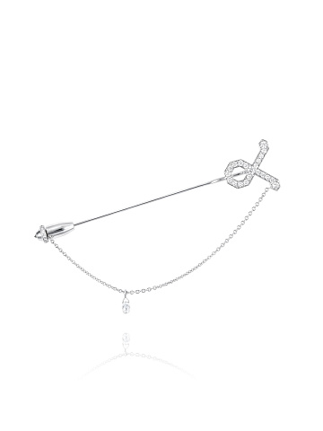 Diamond & White Gold "Taurus" Brooch, 1