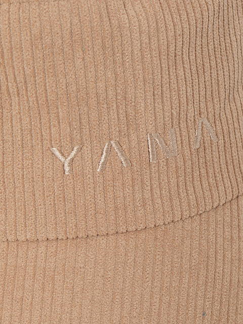 Beige Embroidery Corduroy Bucket Hat, 3