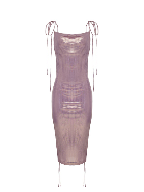 Metallic Pink Jersey Transformer Dress, 4