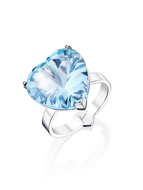 Heart Topaz & White Gold & Ring, 1