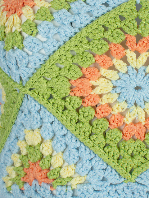 Blue & Green Crochet Knitted Top, 3