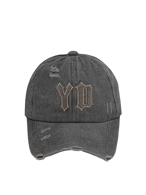Grey Denim & Suede "YD" Cap, 2 Grey Denim & Suede "YD" Cap, 2