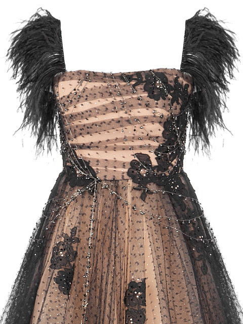 Black & Beige Lace Maxi Dress, 3 Black & Beige Lace Maxi Dress, 3