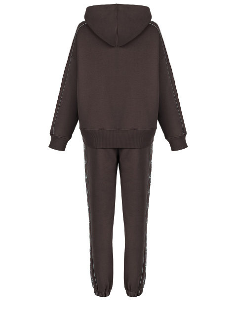 Brown Jersey Set With Cross Embroidery, 2 Brown Jersey Set With Cross Embroidery, 2