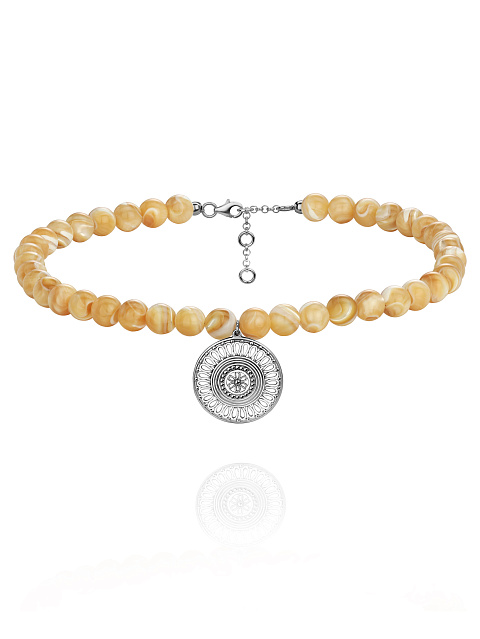 Mother of Pearl & Silver Choker, 1 Mother of Pearl & Silver Choker, 1