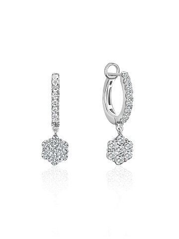 White gold earrings with diamonds, 1