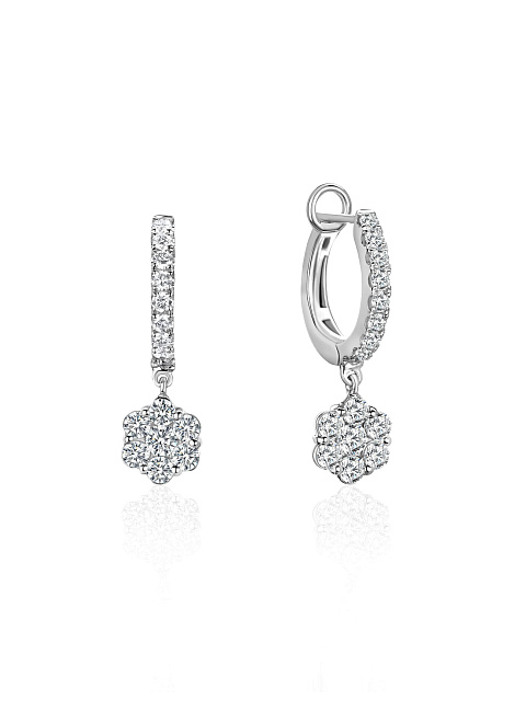 White gold earrings with diamonds, 1