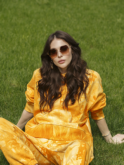 Orange Tie-Dye Jersey Suit, 5