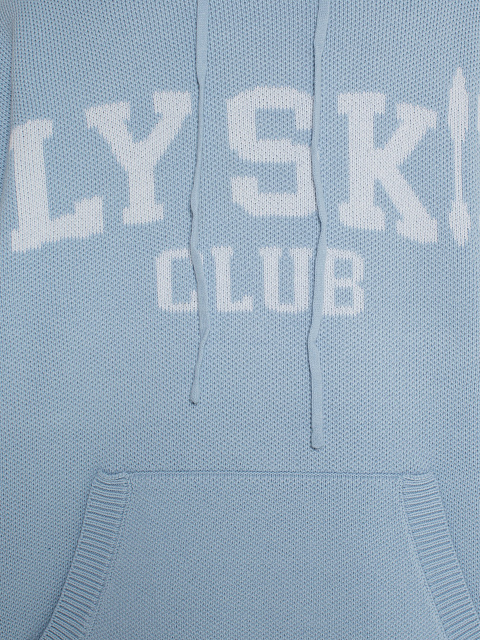 Light Blue Hoodie With White Print, 3