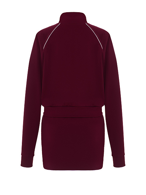 Bordeaux Tracksuit Of Sweatshirt And Mini Skirt, 4 Bordeaux Tracksuit Of Sweatshirt And Mini Skirt, 4
