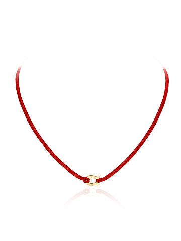 Yellow gold horseshoe necklace, 1 Yellow gold horseshoe necklace, 1