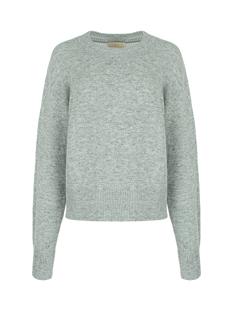 Light Grey Lurex & Sequins Jumper, 1 Light Grey Lurex & Sequins Jumper, 1