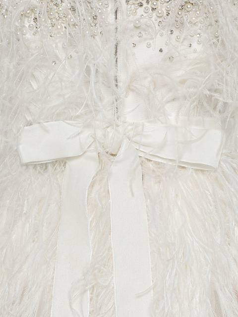 White Feather Tulle Dress, 5