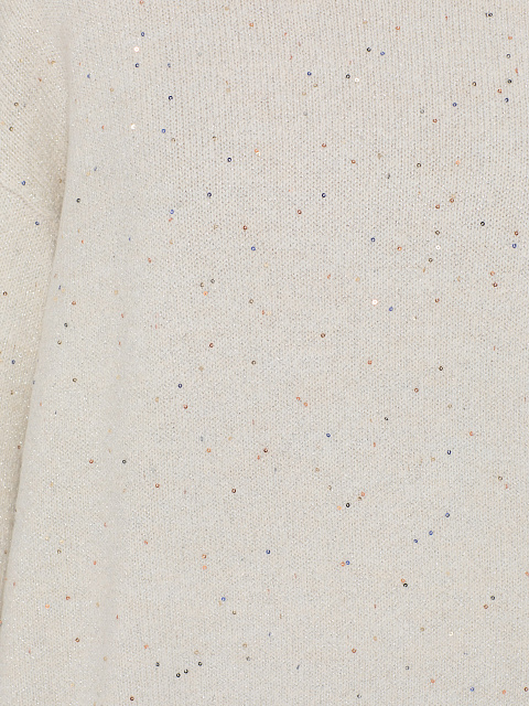 White Lurex & Sequins Jumper , 3