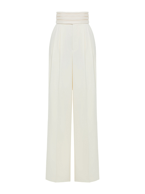 Ivory palazzo trousers, 1
