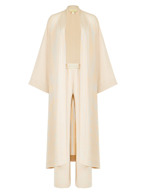 Beige Chiffon Coat & Trousers, 1 Beige Chiffon Coat & Trousers, 1