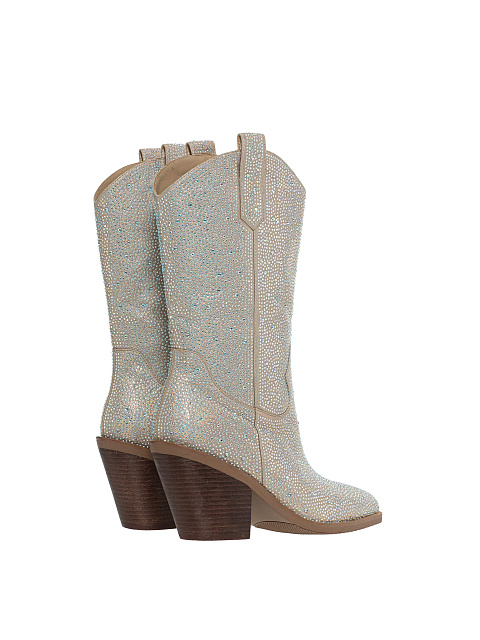 Silver cowboy boots with rhinestones, 3