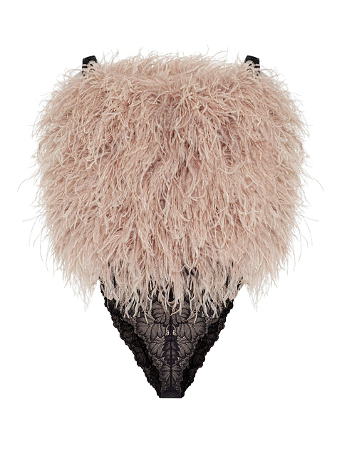 Bodysuit with ostrich feathers, 2 Bodysuit with ostrich feathers, 2