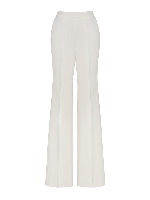 White suit with feather-trimmed blazer and trousers, 3