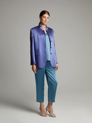 Blue & Purple Top, Pants & Jacket Set, 2