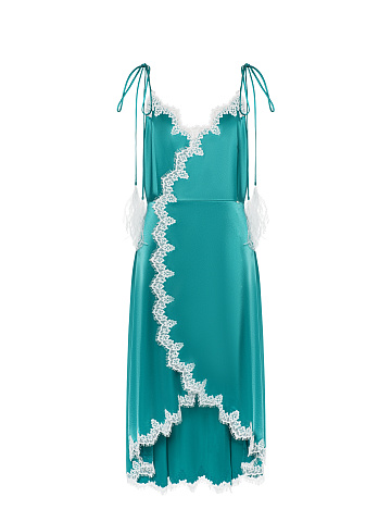 Midi dress with lace, 1