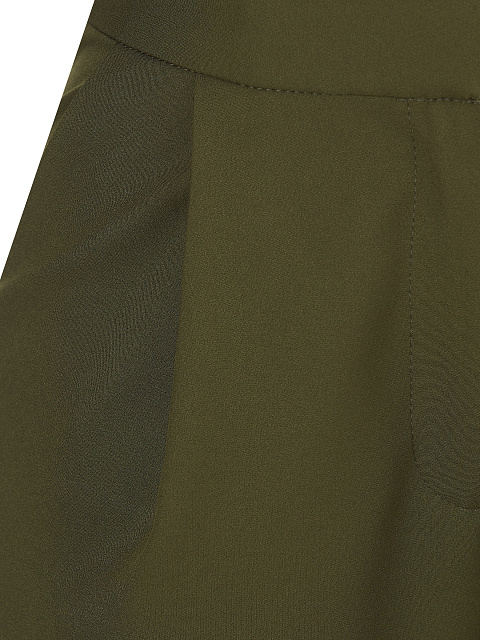 Khaki Green Double-Breasted Peplum Pantsuit, 4