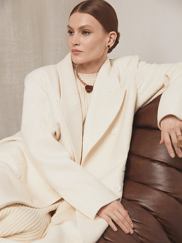 Necklace with pendant in silver with pink gilding and heart-cut tiger’s eye, 2