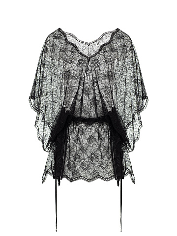 Black lace kimono, 1