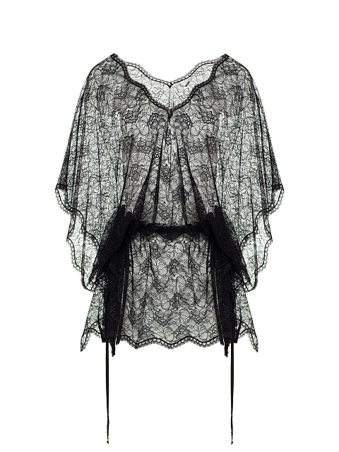 Black lace kimono, 1 Black lace kimono, 1