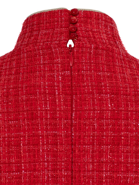 Red Tweed Midi Dress, 4 Red Tweed Midi Dress, 4