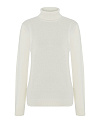 Водолазка вязанная молочный, с высоким горлом