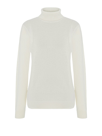 Milk-colored cashmere turtleneck, 1