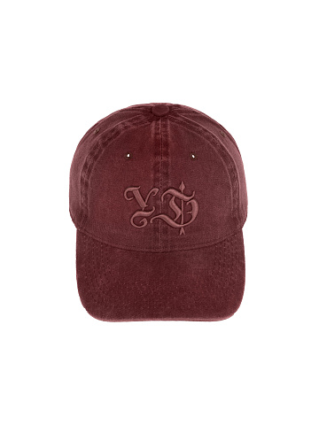 Bordeaux YD Embroidered Vintage Denim Cap, 2