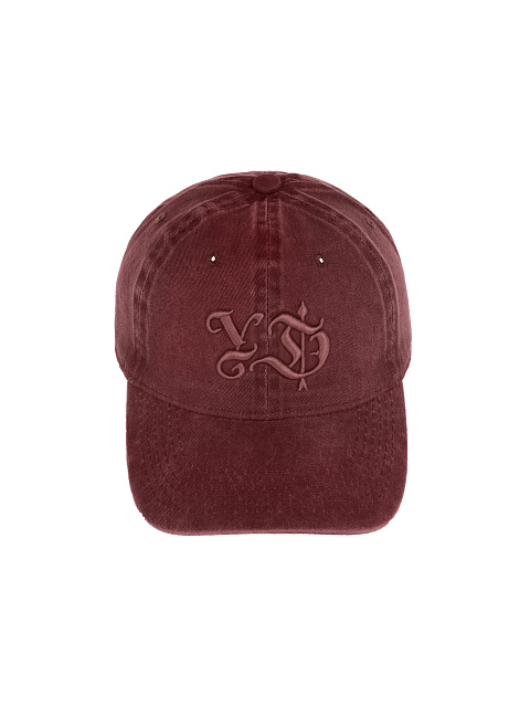 Bordeaux YD Embroidered Vintage Denim Cap, 2