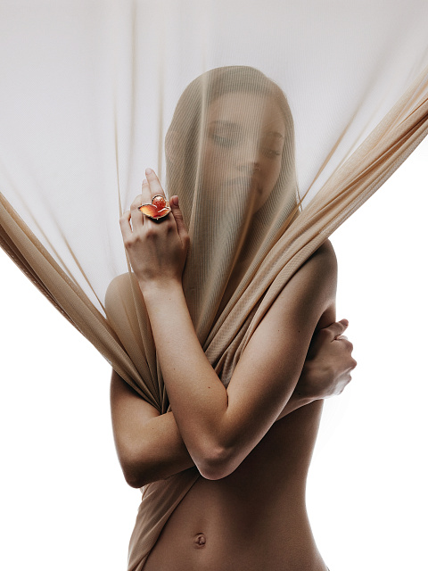 Carnelian Cameo, Round Diamond & Gold Ring, 4