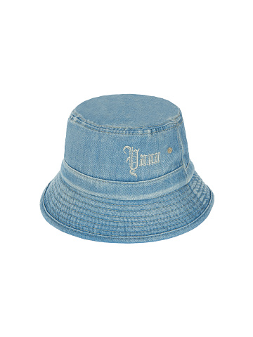 Light Blue Embroidered Bucket Hat, 1