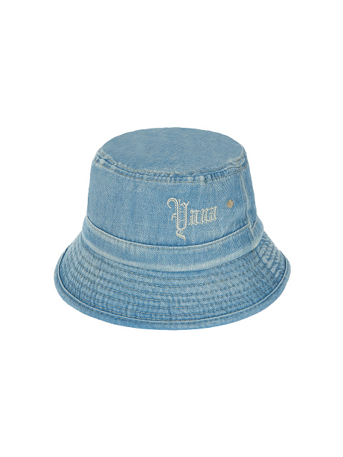 Light Blue Embroidered Bucket Hat, 1