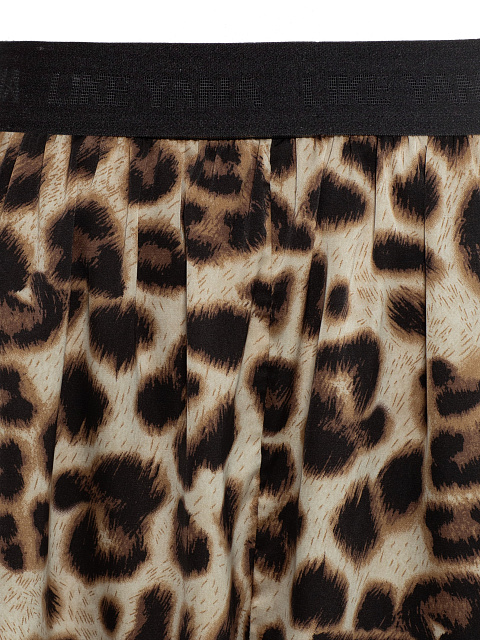 Leopard Print Set Of Tie Top And Ruffled Shorts, 4