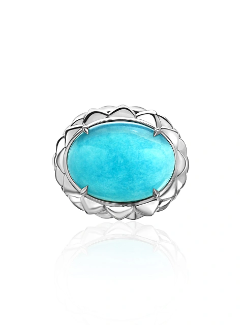 White Gold & Amazonite Ring, 4