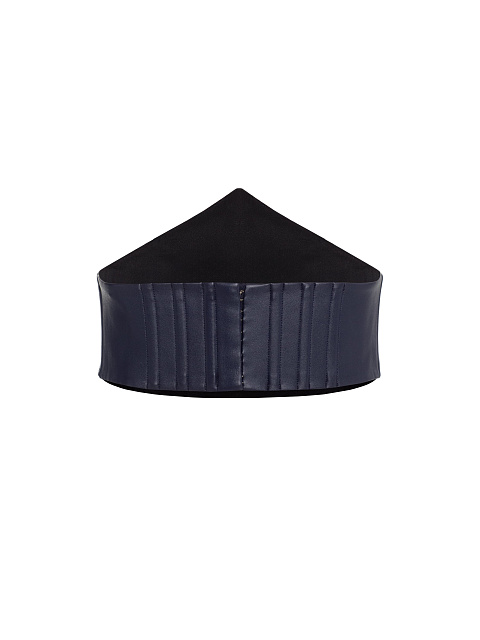 Dark blue leather corset belt, 2 Dark blue leather corset belt, 2