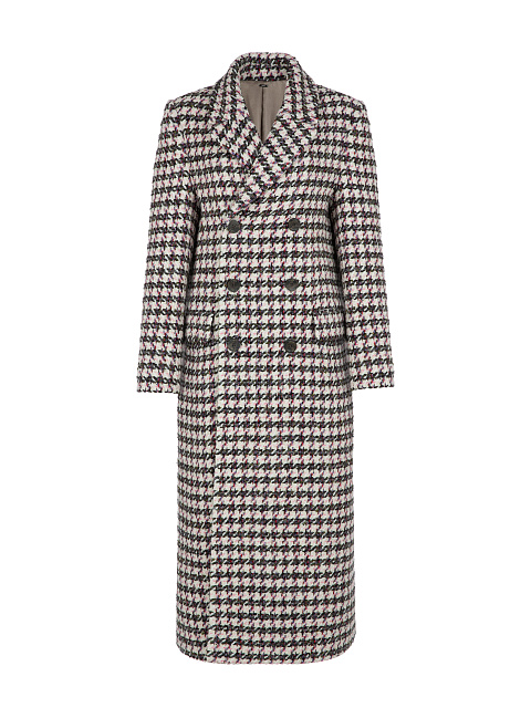 Ivory Houndstooth Tweed Coat, 1