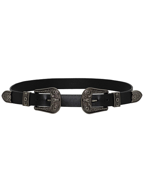 Black leather belt, 1 Black leather belt, 1